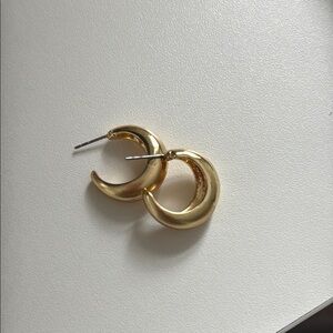 Aerie Gold Chunky Hoop Earrings